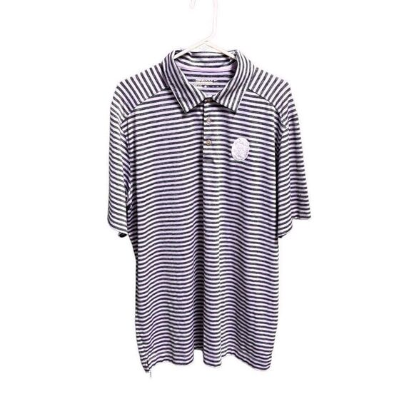 Nike Golf Men’s Lavender Striped Dri Fit French Lick Polo Shirt Size XL - Picture 1 of 6